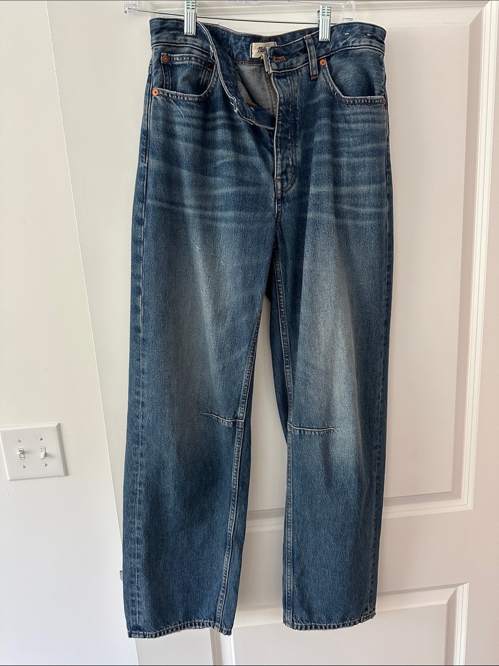 Madewell Washed Blue Straight-Leg Jeans